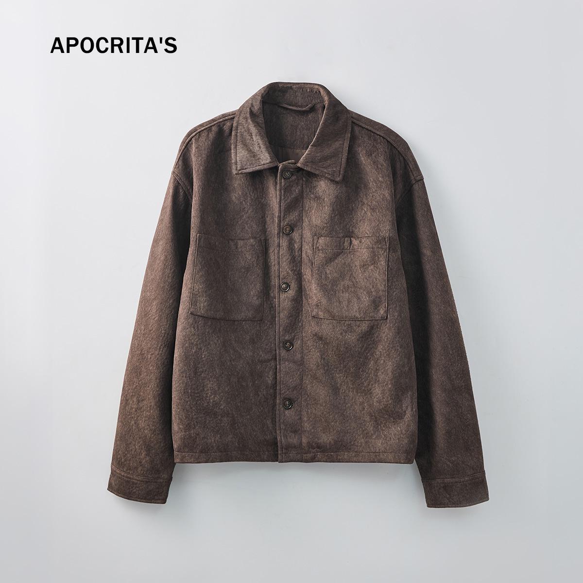 

APO Menswear | High-End Loose Casual Men s Textured Jacket for Autumn Winter XX-Large кавовий