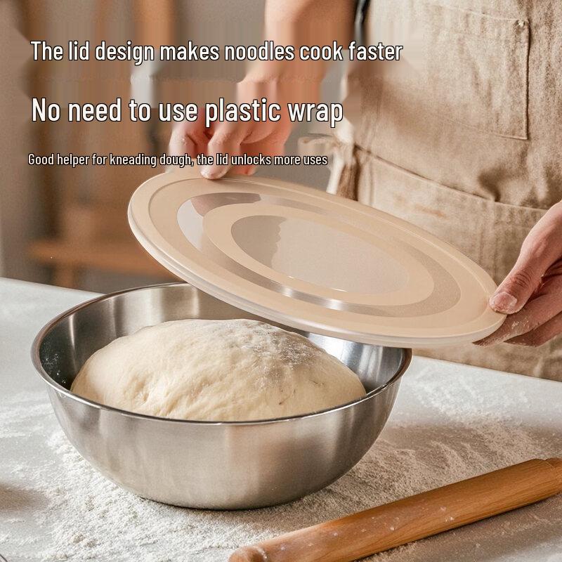 ZISIZ 316 Stainless Steel Mixing Bowl with Lid