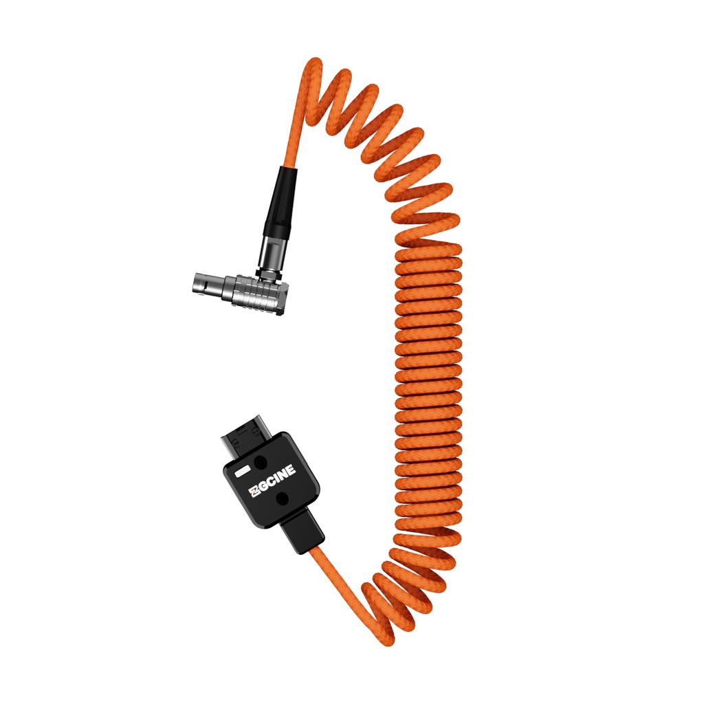 ZGCINE DT LM D TAP to LEMO 2Pin Male Power Cable 60cm Stretchable Length Replacement for Select RED ARRI Sony Camera