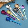 304 Stainless Steel Colorful Guitar Coffee & Dessert Stirring Spoon