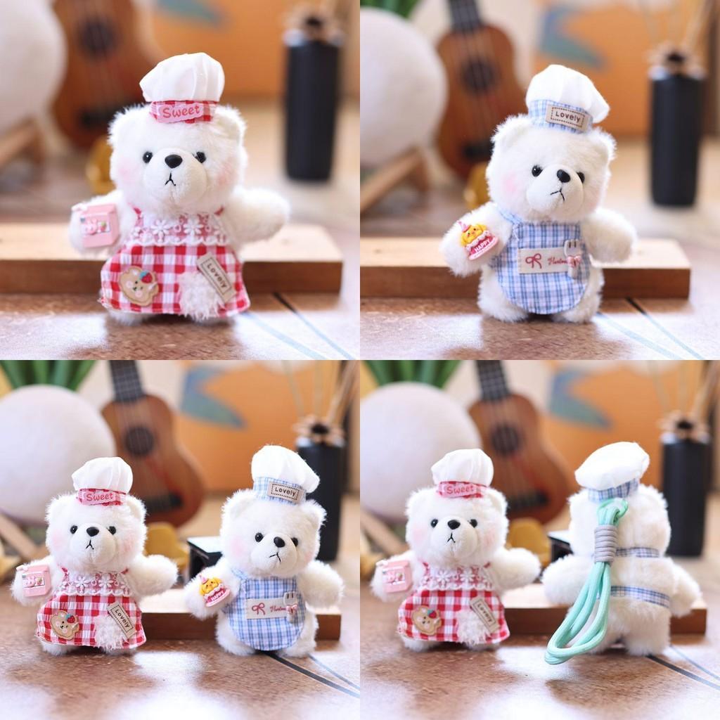 Plush Bear Keychain With Soft Short Pile Fabric For Backpack Decoration And Gifts