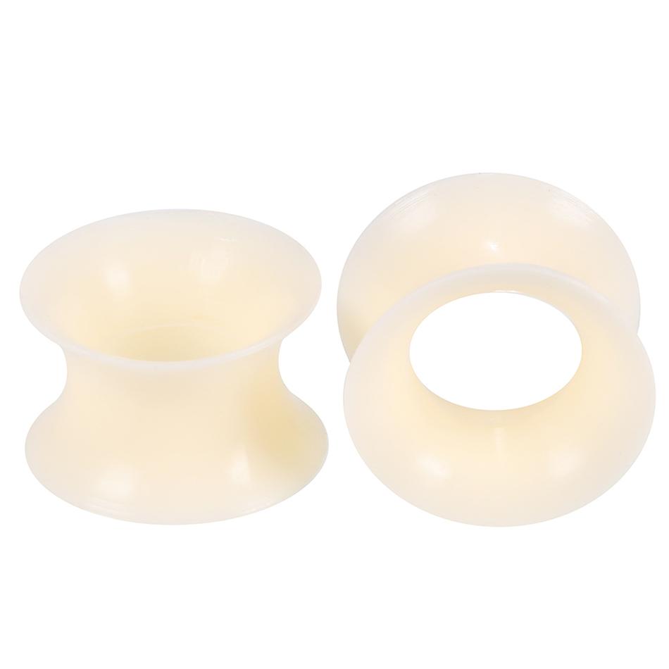 2 Stück Silikon Ohrstöpsel und Tunnel Ohrpiercings Ohrstecker Verschraubter Ohrdehner Ohr-Expander Körperschmuck Piercings