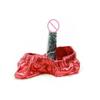 Patent Leather Chastity Belt Pants with Butt Anal Plug Vagina Dildo Panties Thong Briefs G String Lingerie Sex Toys Woman Men