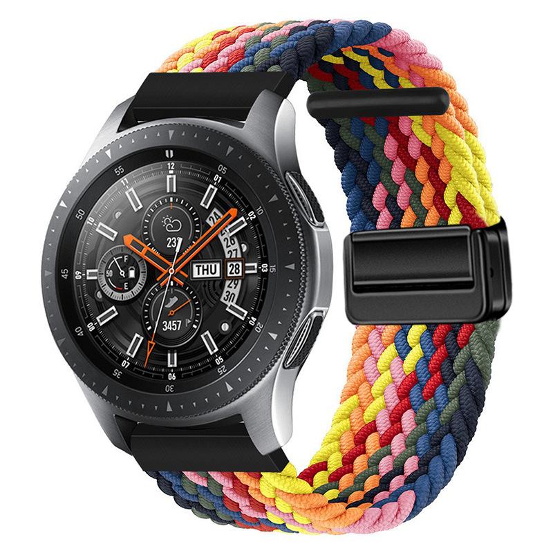 Suitable for Huawei Samsung Smart Watch with Magnetic Buckle Nylon Strap