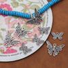 Retro Tibetan Silver Butterfly Pendant: Necklace, Bracelet, Hairpin - DIY Ancient Style Jewelry Accessories