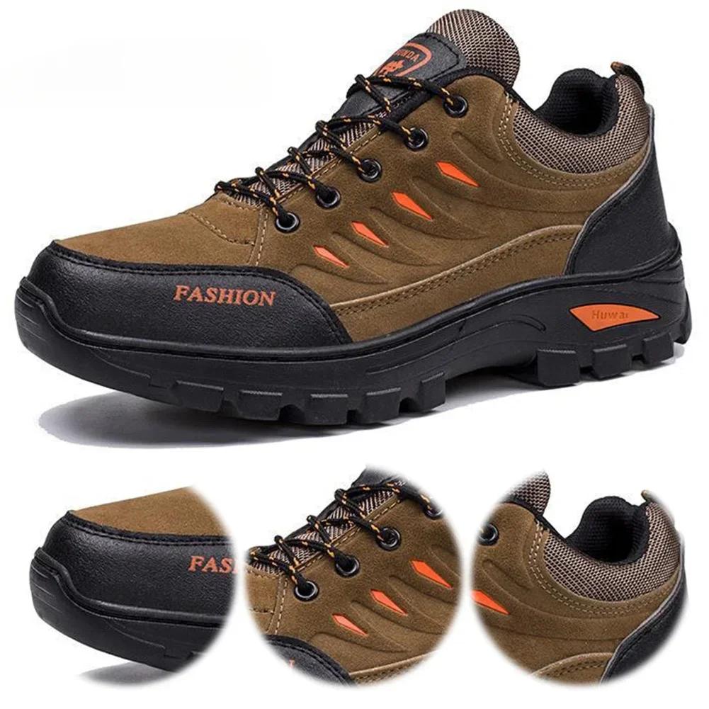 Fashion Men's Hiking Shoes Outdoor Sports for Men Waterproof Non-slip Climbing Boots Breathable Wear-resistant All Season Running Shoes