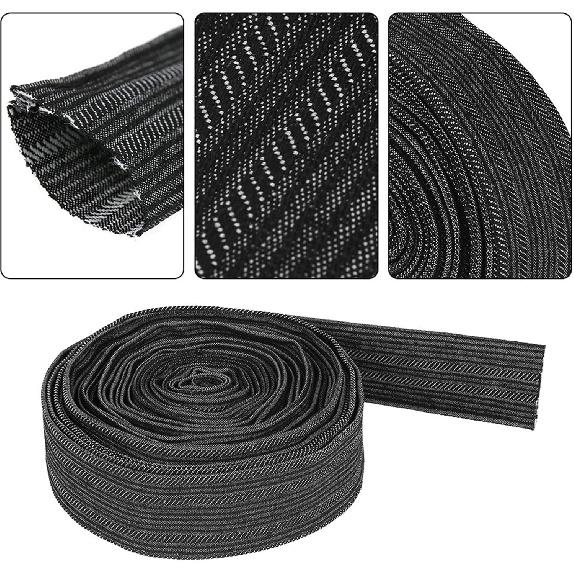 7.5m Hydraulic Hose Sleeve, Black Denim Protective Sleeve, Protective Sleeve Hydraulic Hose Sheathing for Welding Torch Hydraulic Hose