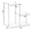 Acrylic End Table 3 Tier Clear Side Table Nightstand Transparent Furniture for Entryway Study Room Hallway Living Room Bedroom