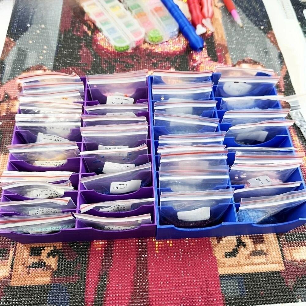 Multifunkční uzavíratelné sáčky Diamond Art Úložný box na příslušenství k nástrojům na malování diamantů