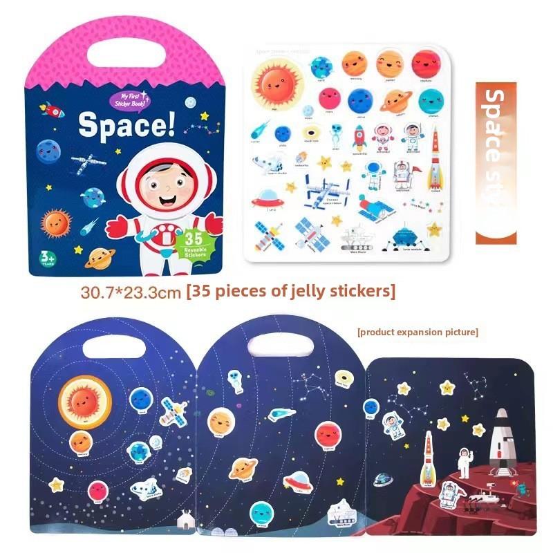 Childrens Dinosaur Insect Ocean Theme Puzzle Book With Reusable Stickers For Early Learning And Cognitive Development