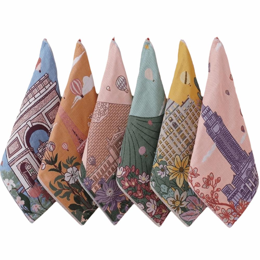 High Quality 34x40cm Large Hand Towel Quick Dry Decorative Pure Cotton Dish Cloth 4 Layer Cotton Gauze Tea Towel Home Restaurant