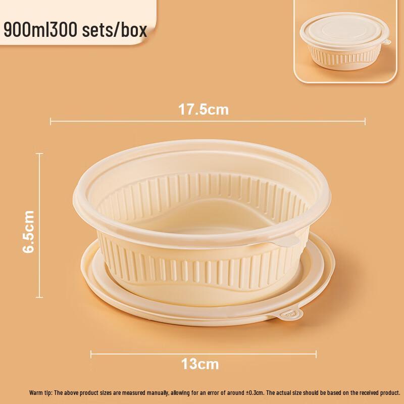 HUIWEN 900ml Suppen- & Nudel-Trenn-Takeaway-Schüssel