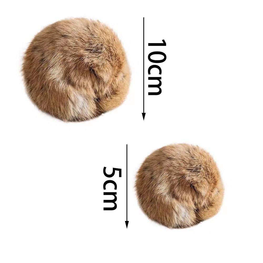 Gifts Self-entertaining Rabbit Fur Ball Cat Training Pet Supplies Soft Fluffy Cat Ball Pet Prey Ball for Kicks Chase Games