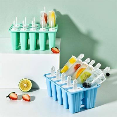 6/10 Holes Popsicle Molds Silicone Ice Pop Molds BPA Free Popsicle Mold Reusable Easy Release Ice Pop Make Ice Mold