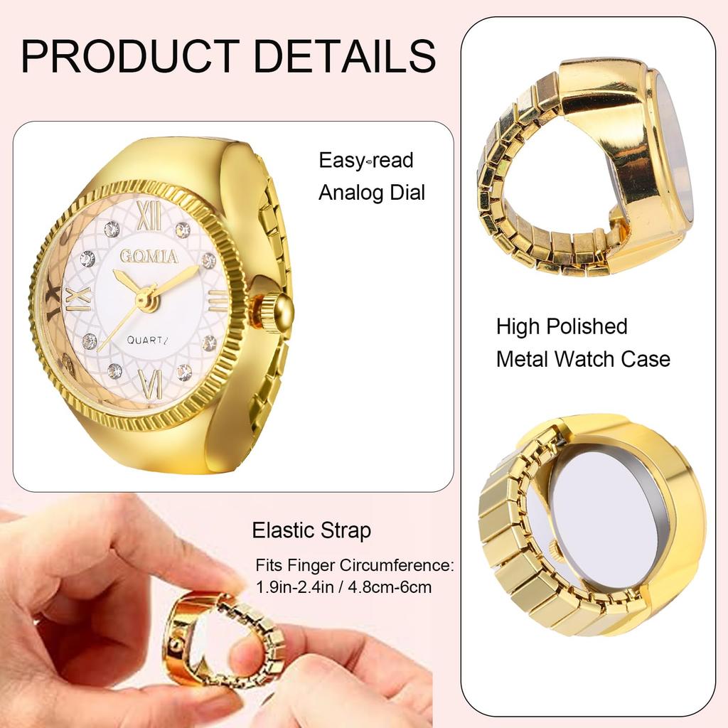 Ring Watch Women's Ring Watch Roman Analog Free Size Stainless Steel Ring Watch Simple Fashion Quartz Watch Gold Silver Fashion Accessory - Birthday