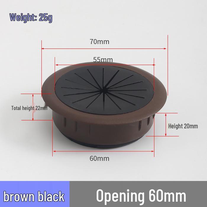 

ABS Cable Management Desk Cover: Desktop Wire Organizer and Decorative Plate with Hidden Cable Guide.
