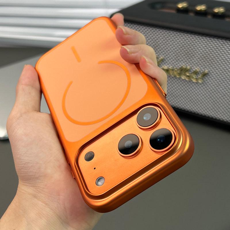 

iPhone 17 Pro Max Molecular Magnetic Ring Case - Full Coverage, Hard Protective for Apple 16 iPhone 16 помаранчевий