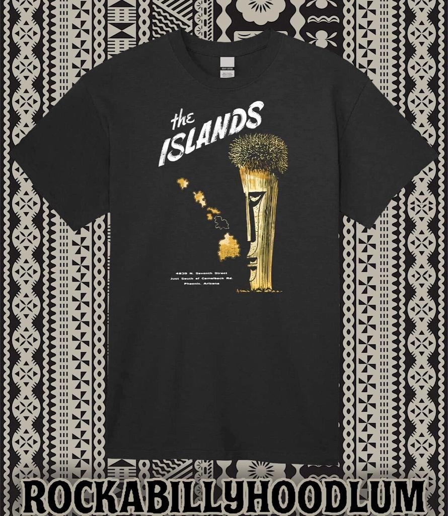 Retro Tiki Art Tee T Shirt The Islands Phoenix AZ Polynesian Restaurant Bar
