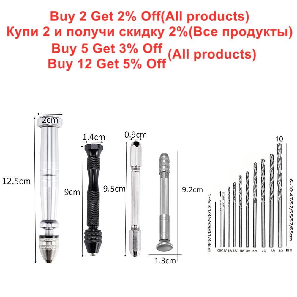 Metal Hand Drill Equipments UV Resin Epoxy Mold Tools 0.8mm-3.0mm Drill Screw for DIY Resin Crafts Jewelry Making Handmade Tools