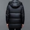 Vinter Ny Herre Dunjakke Fortykket Middels lengde Hette Kaldsikker og Varm Utendørs Herrejakke Dunjakke