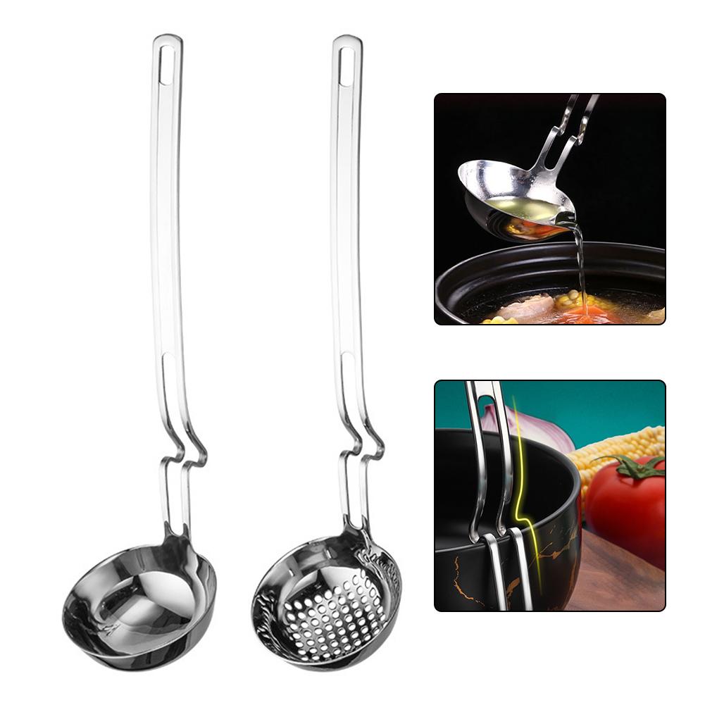 Kochen Mahlzeitenvorbereitung Suppenkelle Set Spülmaschinenfest Löffel Praktischer Fettabscheidelöffel Effizientes Gadget