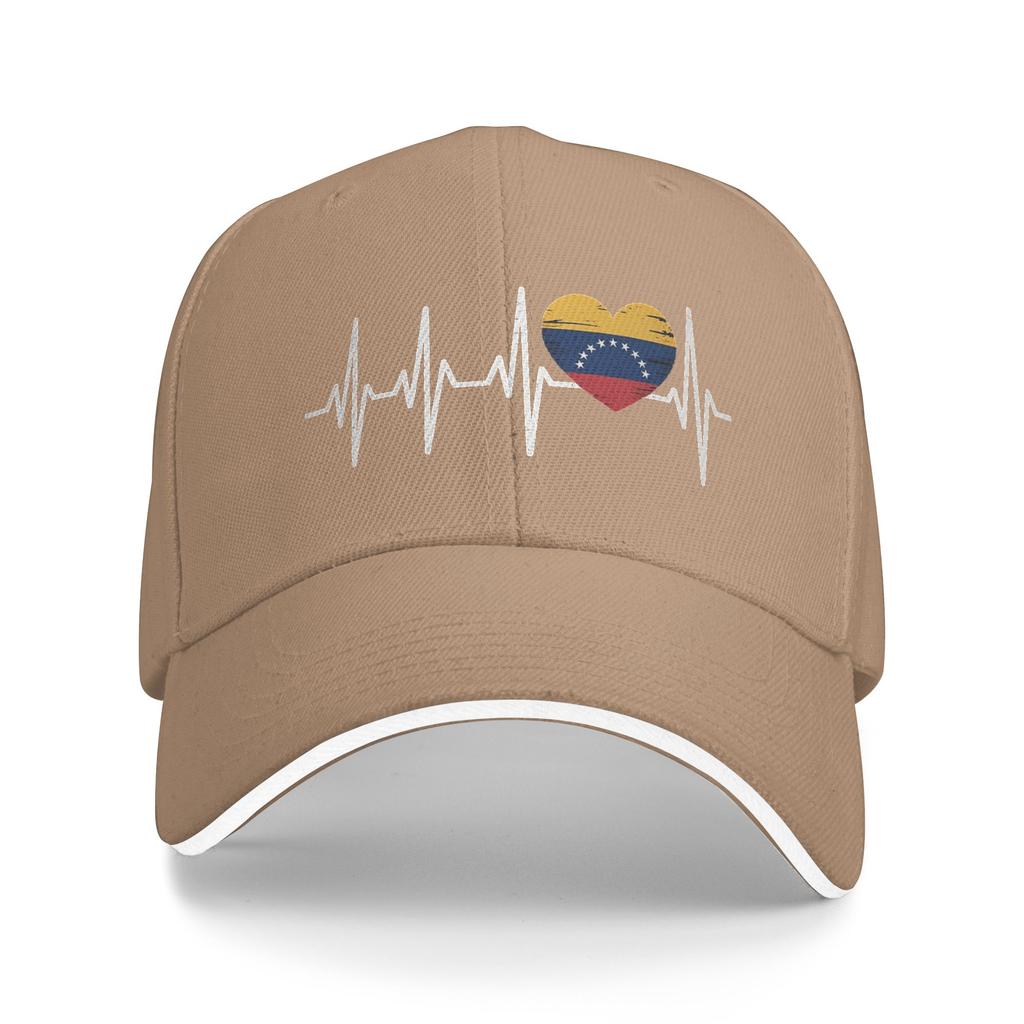Unisex Venezuela Flag Heartbeat Venezuelan Lovers Support Outdoor Hat Trucker Cap Casual Baseball Cap Sports Sunshade