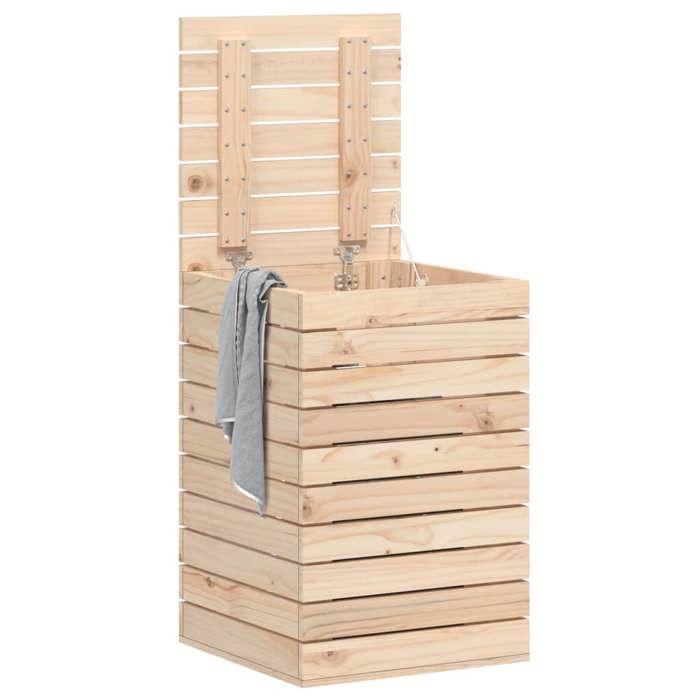 VidaXL Panier à linge 44x44x66 cm bois massif de pin 832317
