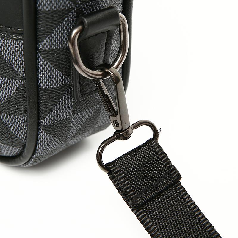 Neformální obchodní taška přes rameno pro muže PU kožená taška přes rameno Malé kabelky crossbody Square kostkované designové pánské kabelky na popruh