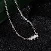 925 Sterling Silver Fashion Versatile Zircon Necklace Birthday Anniversary Party Gift Daily Wear