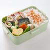 Skater Bento Box, Dull Green, 650ml, 4-Point Lock, For Women, Made In Japan YZFL7AG-A