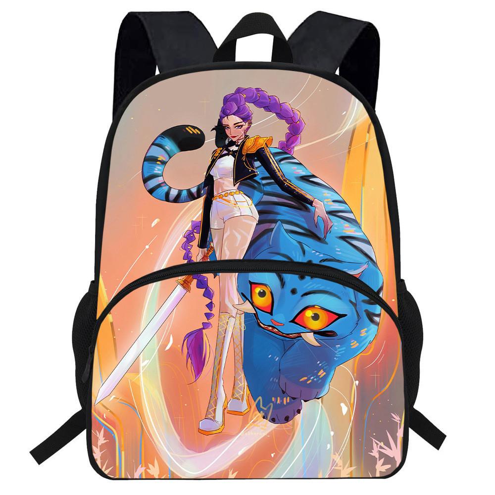 Hunters Demon Kpop Cartoon School Backpack Durable Material Anti Shock Students