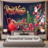 Christmas (243) Theme Personalized Tapestry Custom Name Text Wall Hanging Tapestry Home Background Decoration