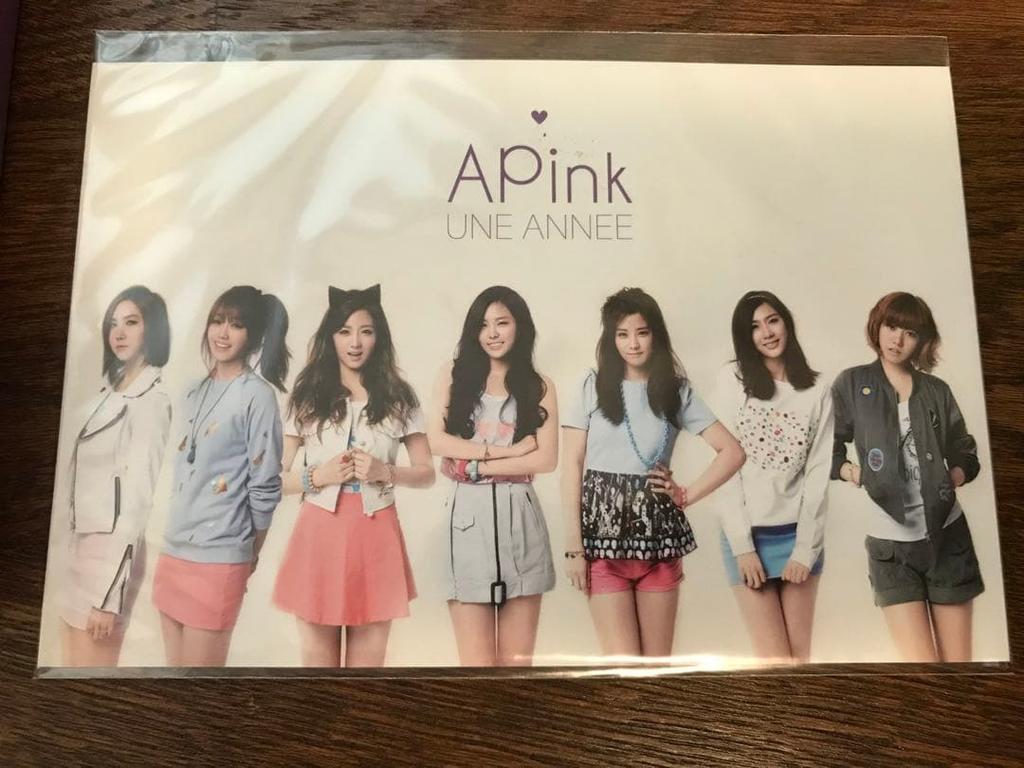 [USED] Apink Autographed Postcard CD Trading Card Rare