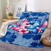 1pc Lilo Stitch Blanket Lightweight Flannel Throw for Sofa Bed Travel Camping Livingroom Office Couch Chair