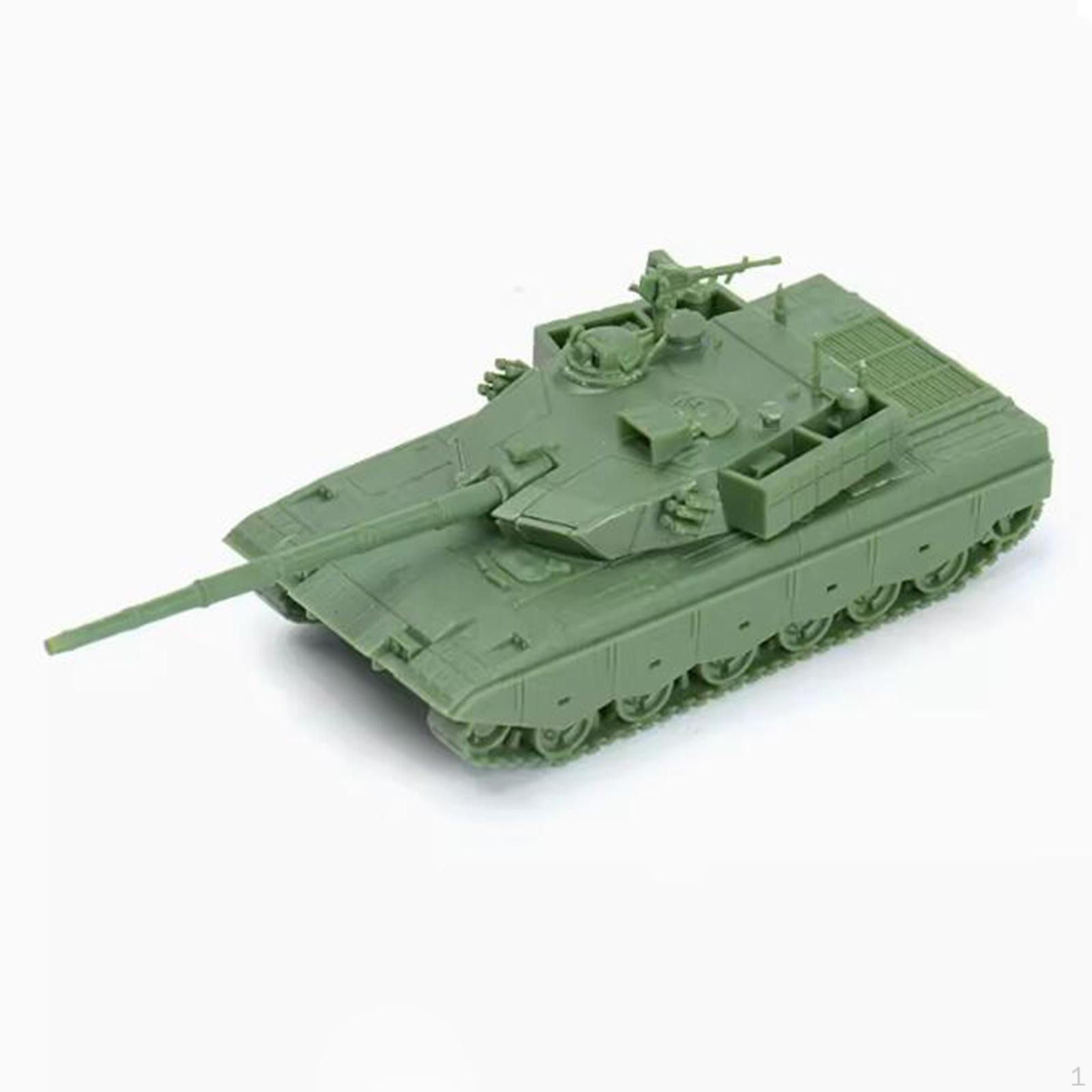 

1/72 Puzzle Tank Model DIY Assemble Tracked Crawler Chariot Main Battle for Education Toy зелений
