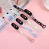Girls' LED Cartoon Ink Waterproof Sports Watch with Luminous Bracelet Design