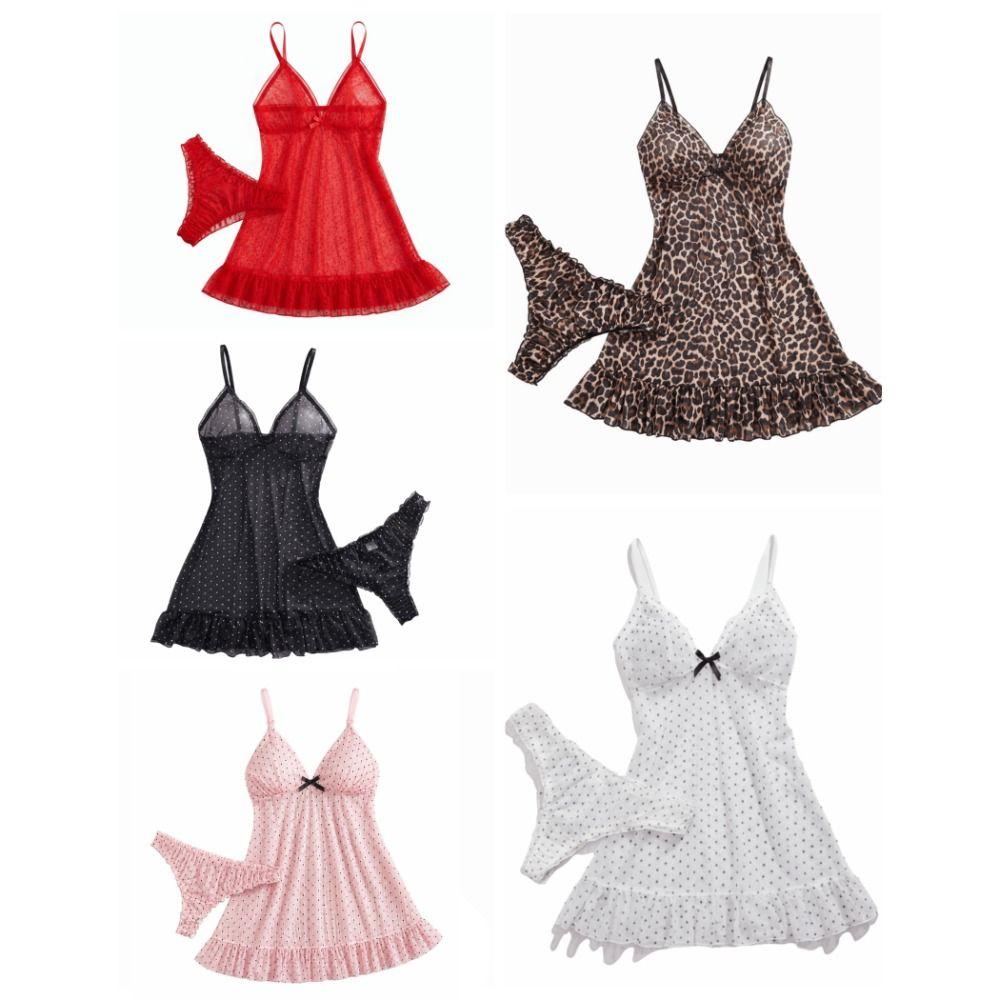 Transparent Sheer Nightwear Skirt Mesh Women's Pajamas Home Wear Sleeveless Nightgown Honeymoon