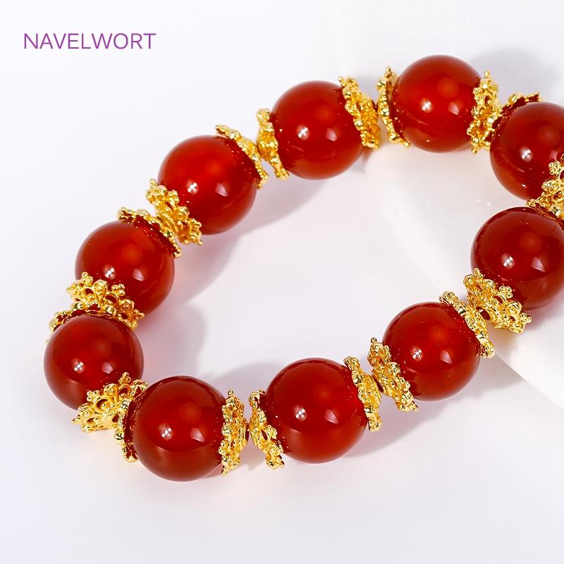 18K Gold Plated Cloud Pattern Bead Caps For Jewelry Making High Quality Brass Hollow Bead Caps DIY Bracelet Making Findings