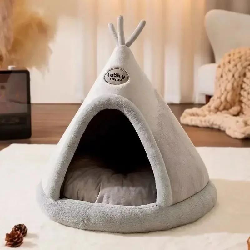 Dog Nest Warm Dog Bed Four Seasons Universal House Type Triangle Tent Closed Cat Nest Dog House Cat Mat Dog Mattress Cat Bed