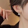 Exquisite Silver Color Oval Zircon Crystal Earrings for Women Girls Unique Jewelry Luxury Sensation Minimalist Ear Accessories