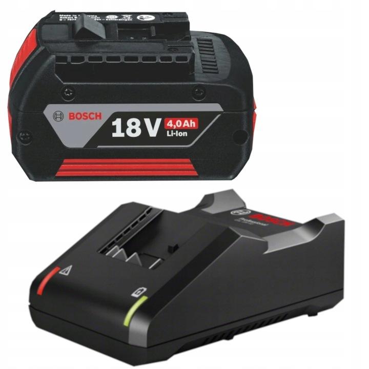 BOSCH BATTERY GBA 4.0AH + CHARGER GAL 18V-40