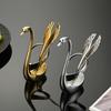 Elegant Swan Cutlery Set with  Forks Spoons Dessert Forks Spoons Cutlery Holder Racks  Restaurant