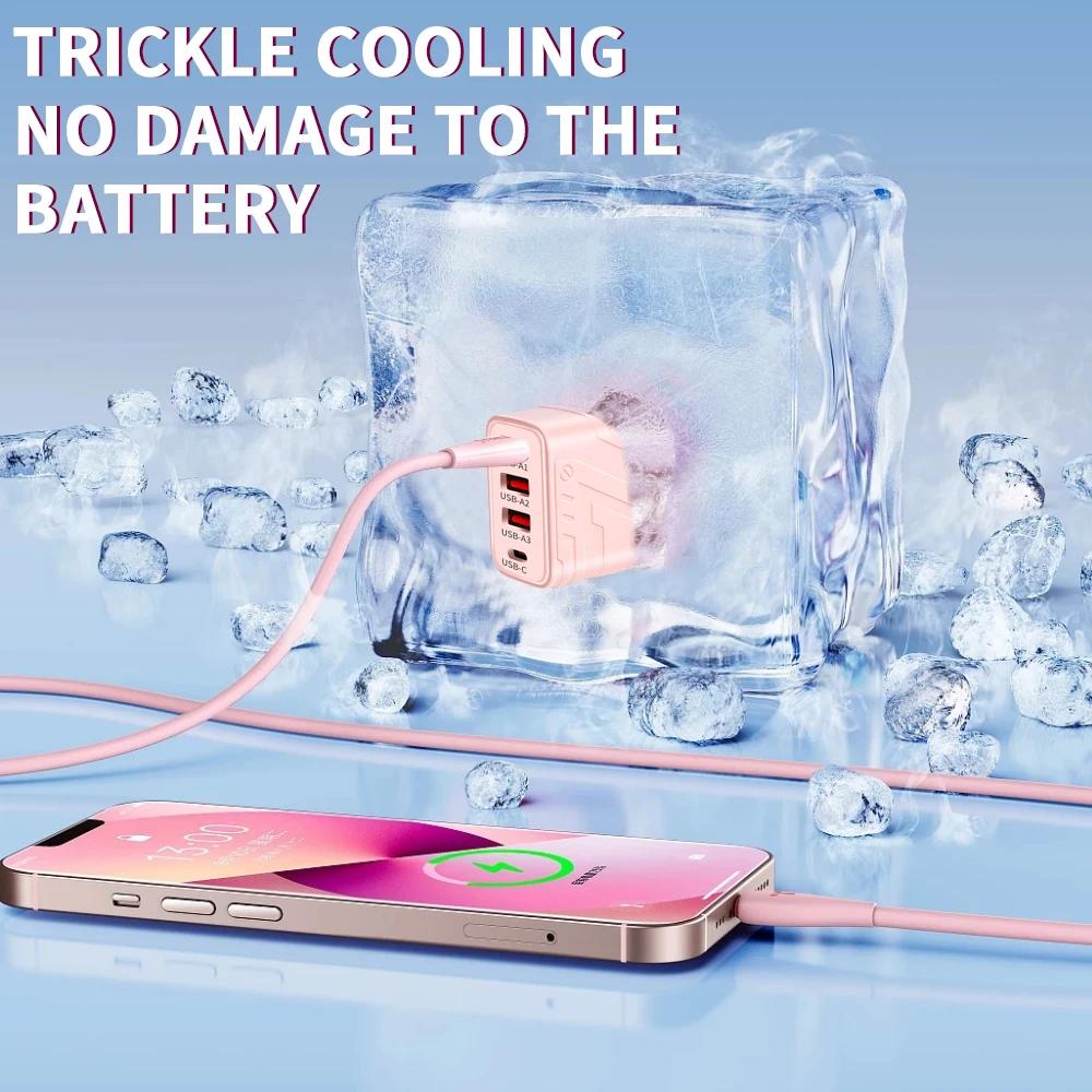 40W Type C USB Fast Wall Charger Multi Port QC3.0 Portable Travel Power Adapter Universal Phone Charger For iPhone Xiaomi Huawei