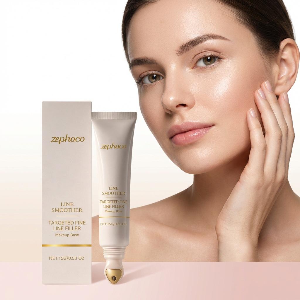 Linien Glättender Feine Linien Füller Primer, Poren Verblendender Make-up Primer Mit Vitamin C Niacinamid Für Reife Haut