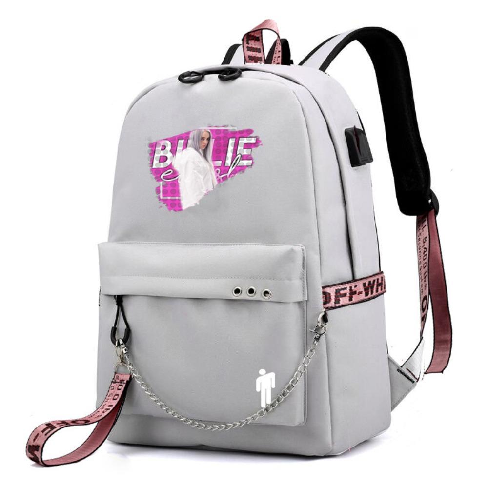 

Backpack Star l empty USB charging travel backpack student bag серый