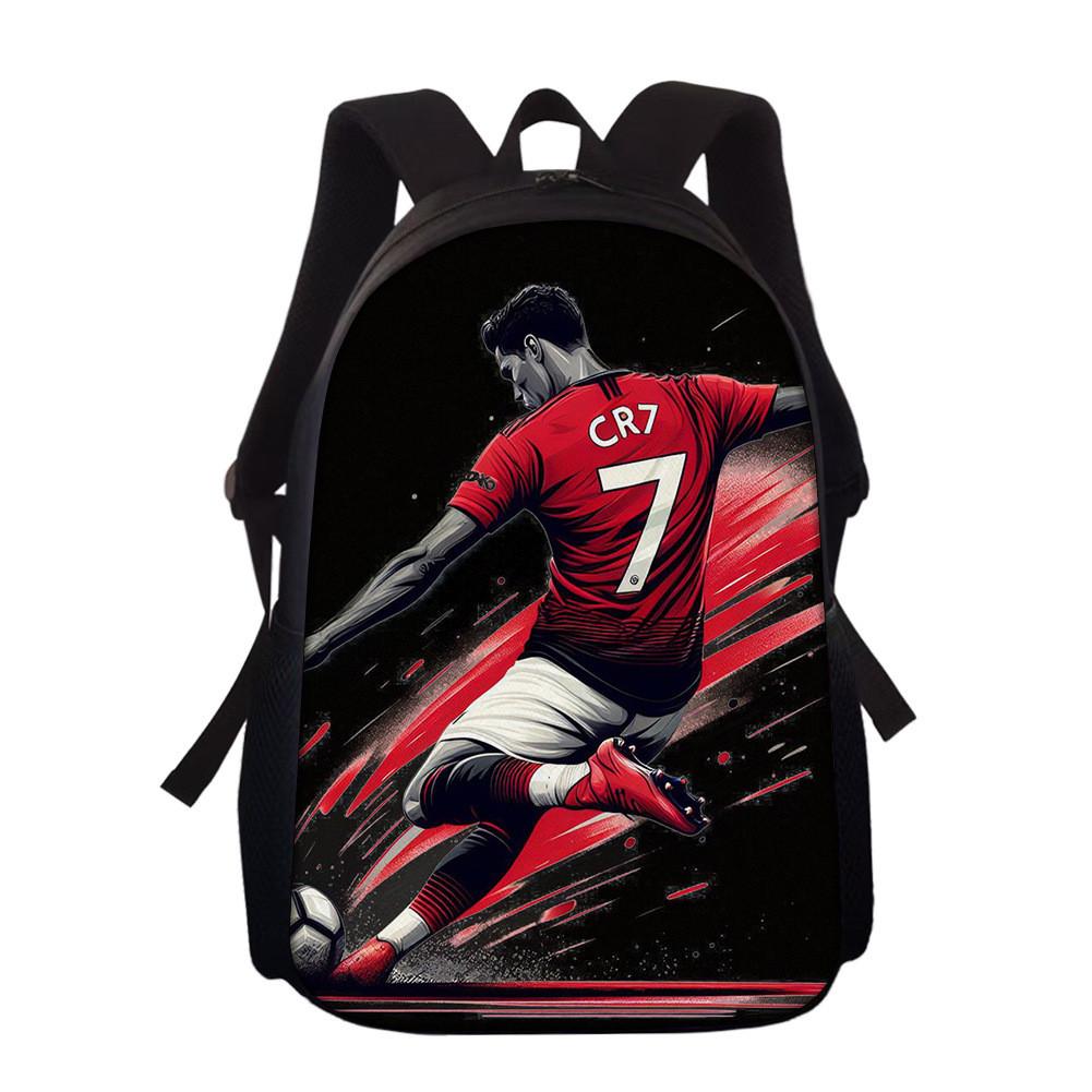 Football Messi Anime Cartoon Character Student Backpack For Kids Schooling