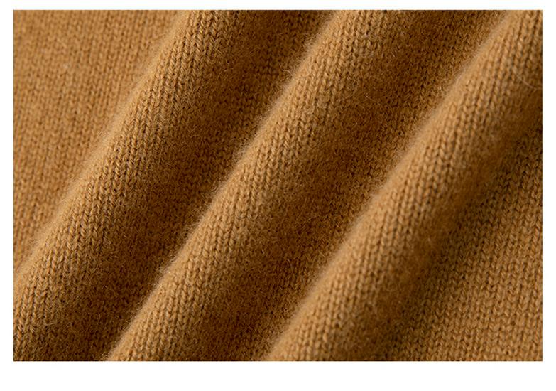 Women's 100% Cashmere Wool Loose Knit Sweater Coat - Round Neck, Spring Cardigan Style.