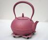 Ikenaga Ironworks Nanbu Iron Kettle, Gardenia and Cherry Blossom Pattern, Pink