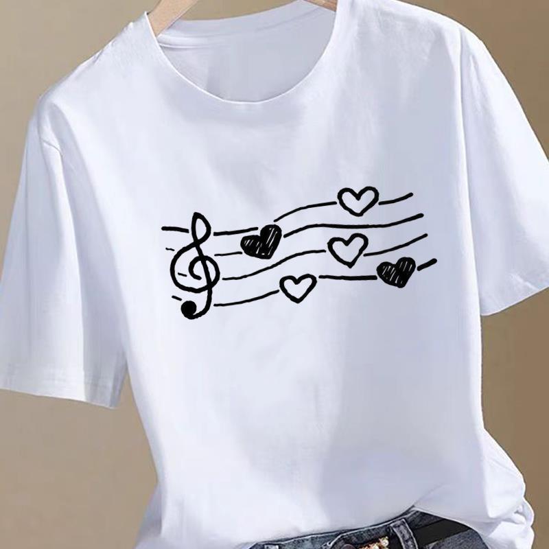 (Asian Size) leopard letter 90s Clothing T Shirt Women Fashion Tee Top Woman Female Short Sleeve Graphic Print T-shirts