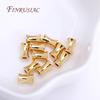 18K Real Gold Plated Tube Spacer Beads,Beading Beads,Cut Corrugated Beads For Needlework DIY Bracelets Necklace Making